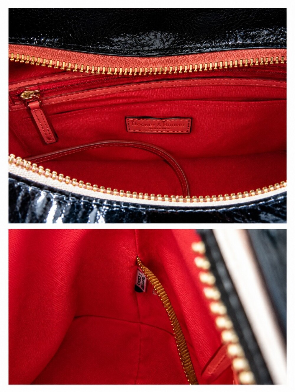 Dooney & Bourke Black Patent Leather |Hobo with Tassel |EUC - Picture 9 of 11